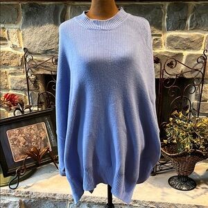 Free People Blue Shrug Sweater with Relaxed Fit